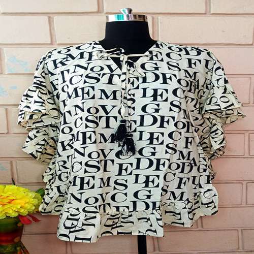 Short Rayon Frill Kaftan