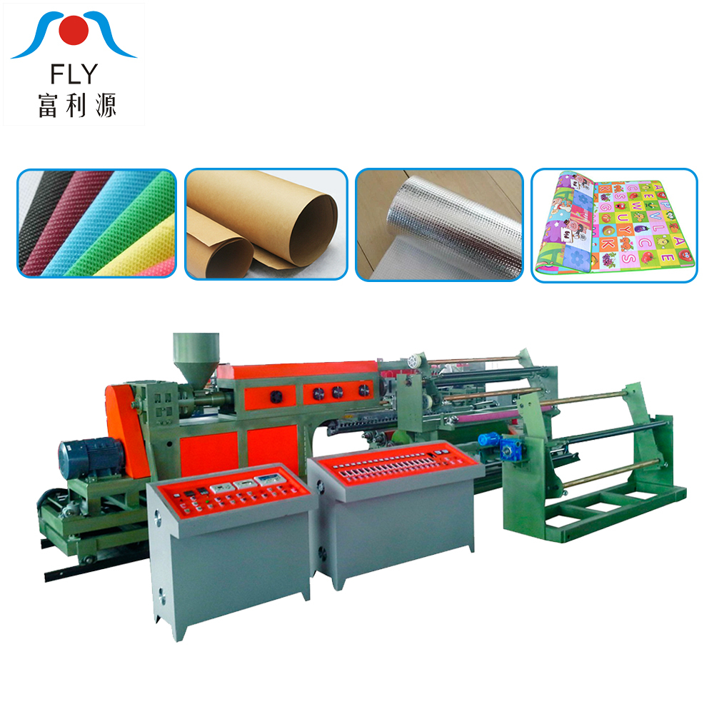 Epe Foam Laminating Machine - 11300x7500x3000 Mm | Semi-automatic, Plc Control, 80000 Watt Power, 75 Mm Screw Diameter