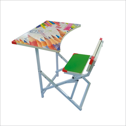 Mor Learning Folding Study Table - Iron, 2.8ft x 1.5ft x 3ft, Green | Modern Design, Durable, Eco-Friendly, No Assembly Required, Suitable for Kids