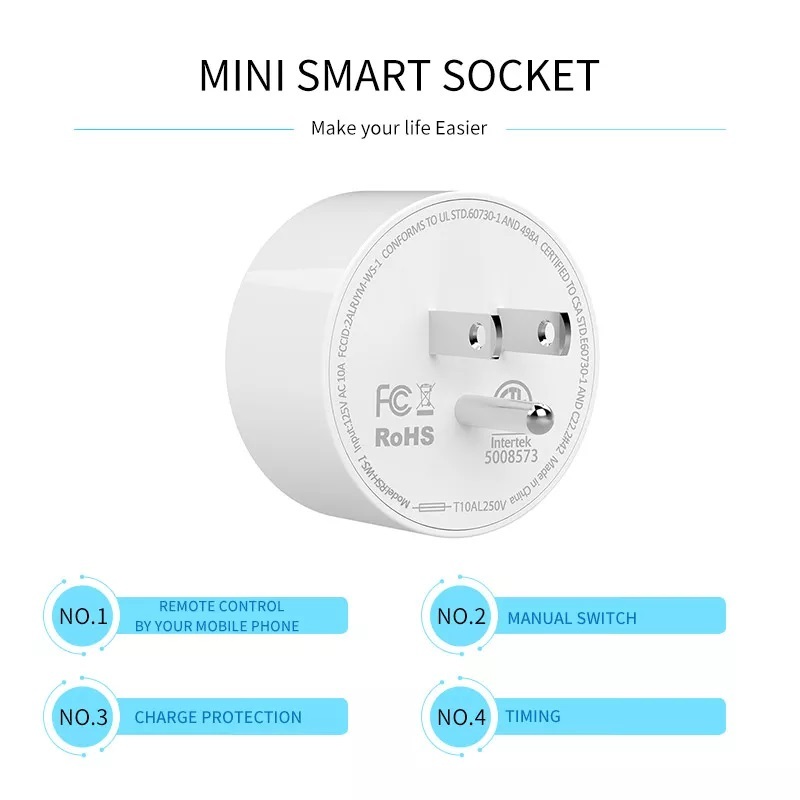 Wifi Power Socket Plug 10a Wifi Smart Socket Alexa