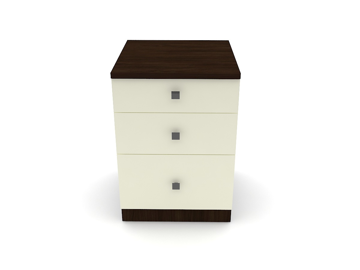 Office Pedestal - Wood Construction, 750mm Height X 400mm Width | Modern Design, Durable, Lock Arrangement With Handles, Customizable Finish