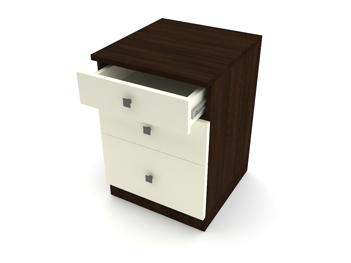 Office Pedestal - Wood Construction, 750mm Height X 400mm Width | Modern Design, Durable, Lock Arrangement With Handles, Customizable Finish