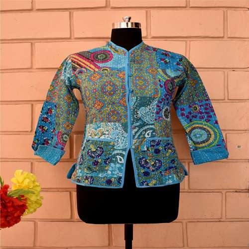 Print Patch Kantha Jacket
