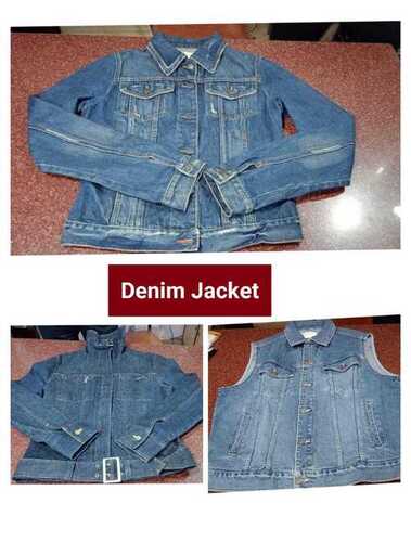 imported second hand onetime used Adult denim jacket