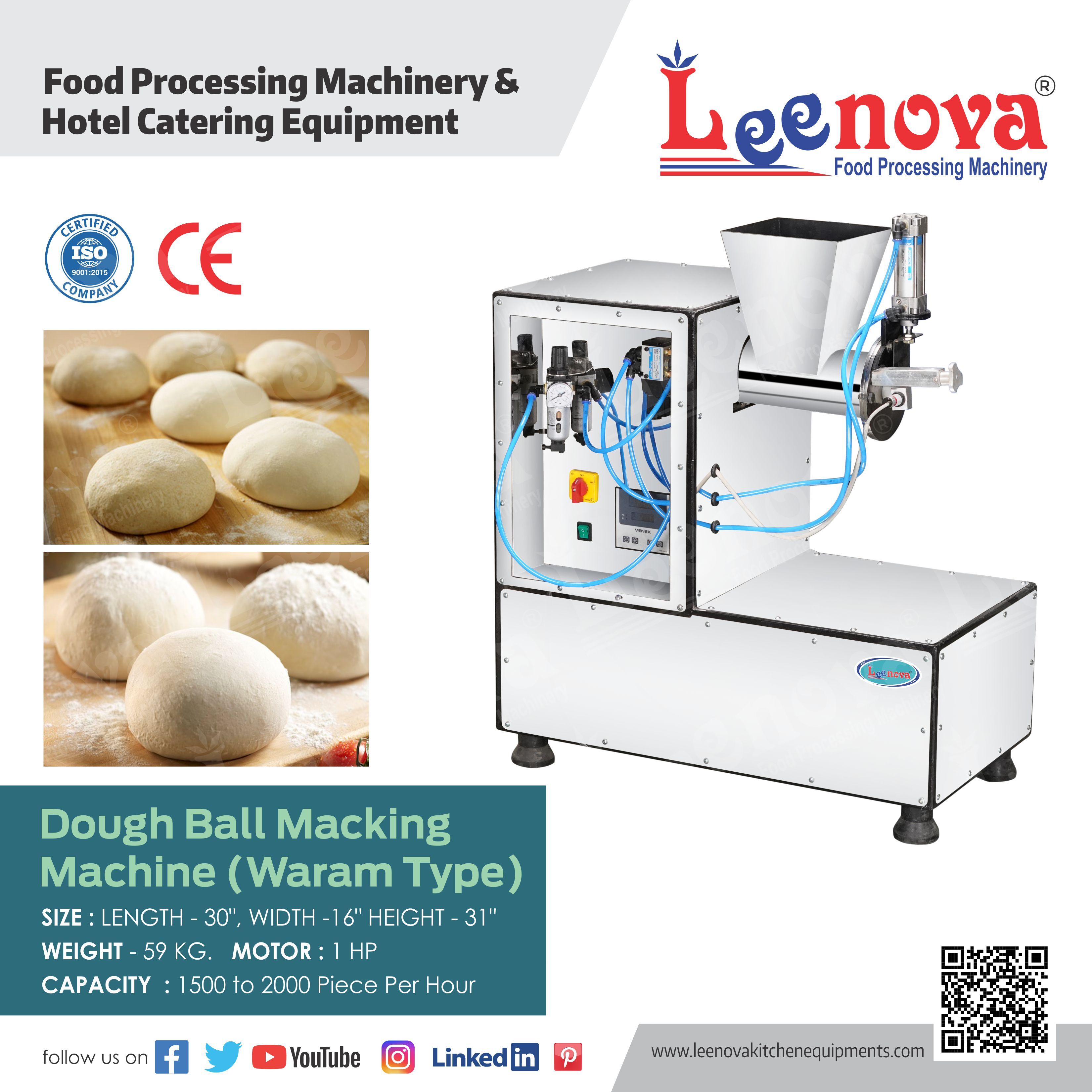 Dough Ball Making Machine Height: 31 Inch (In)