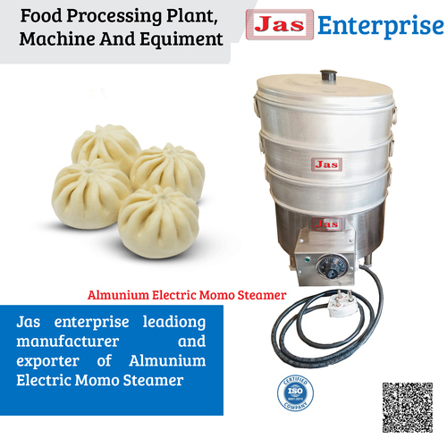 अर्ध स्वचालित गोल एल्यूमीनियम इलेक्ट्रिक मोमो स्टीमर
