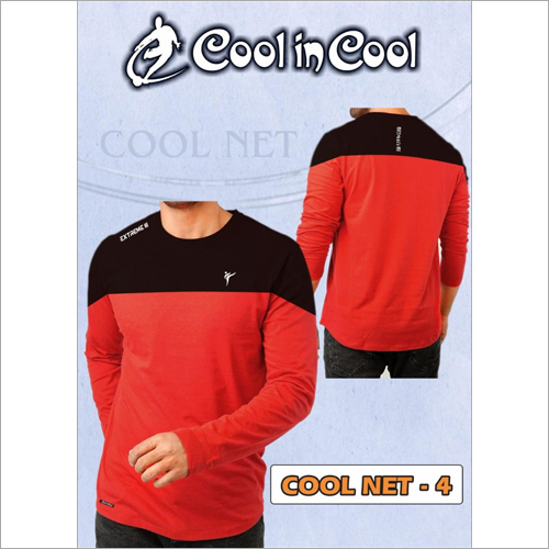 Mens Round Neck Full Sleeve T Shirt - Cotton Blend, Multicolor Design , O-Neck Collar, Long Sleeves, Sizes S-M-L-XL