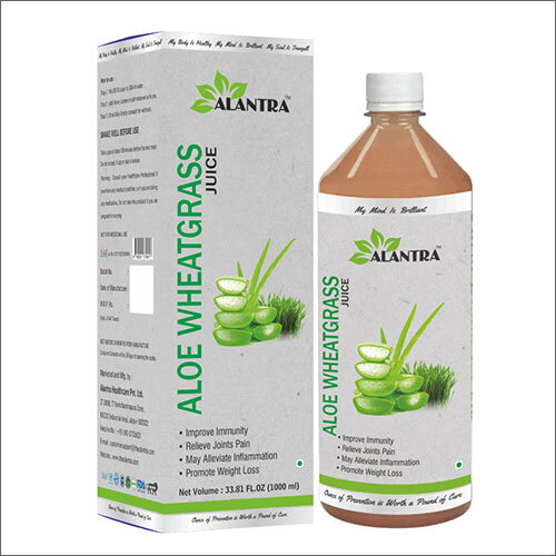 Aloe Vera With Wheatgrass Juice - 1000 ml Liquid Bottle | Nutritional Alkalizer, Enhances Digestion, Promotes Detoxification and Smooth Bowel Motion