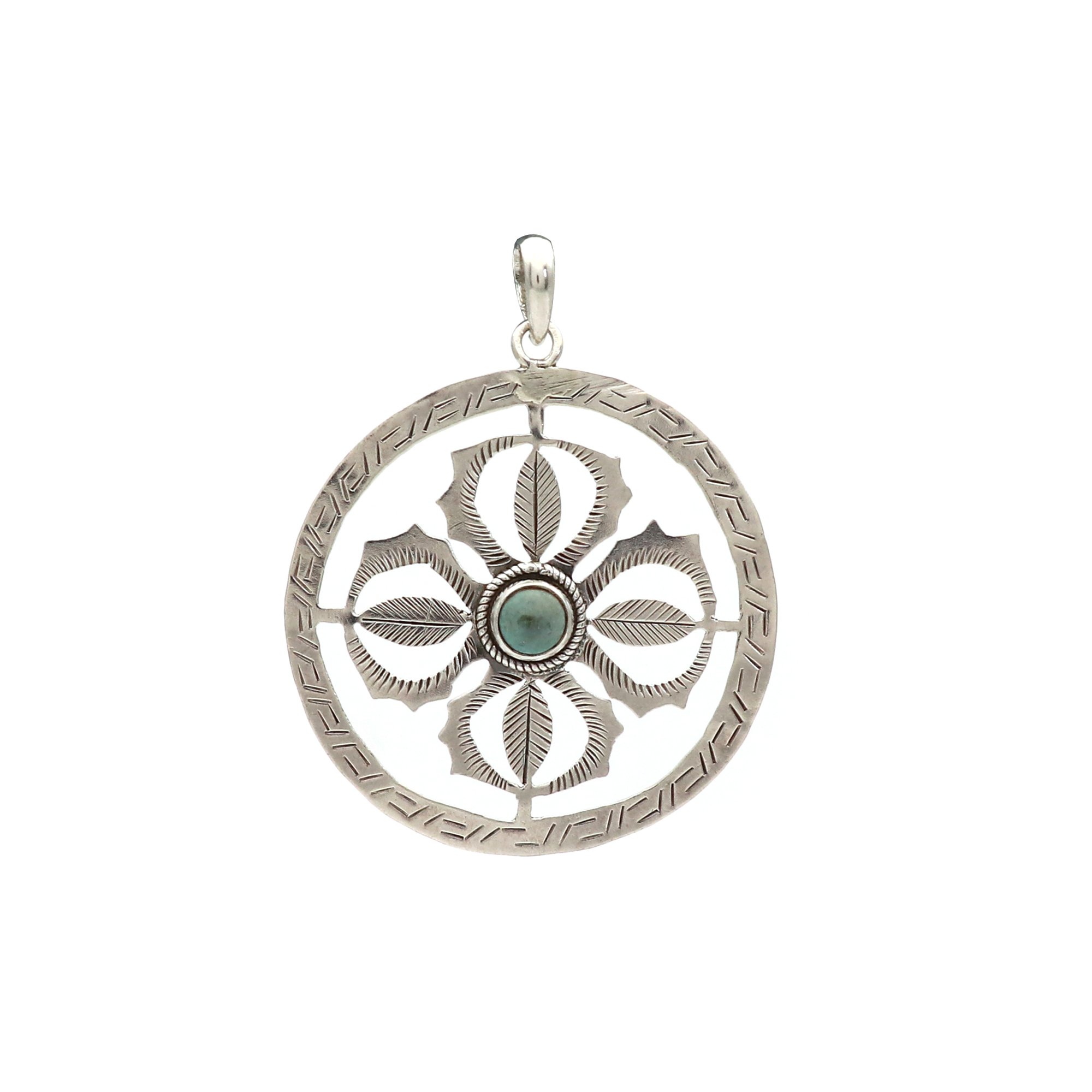 Four Side Dorje Vajra Silver Pendant