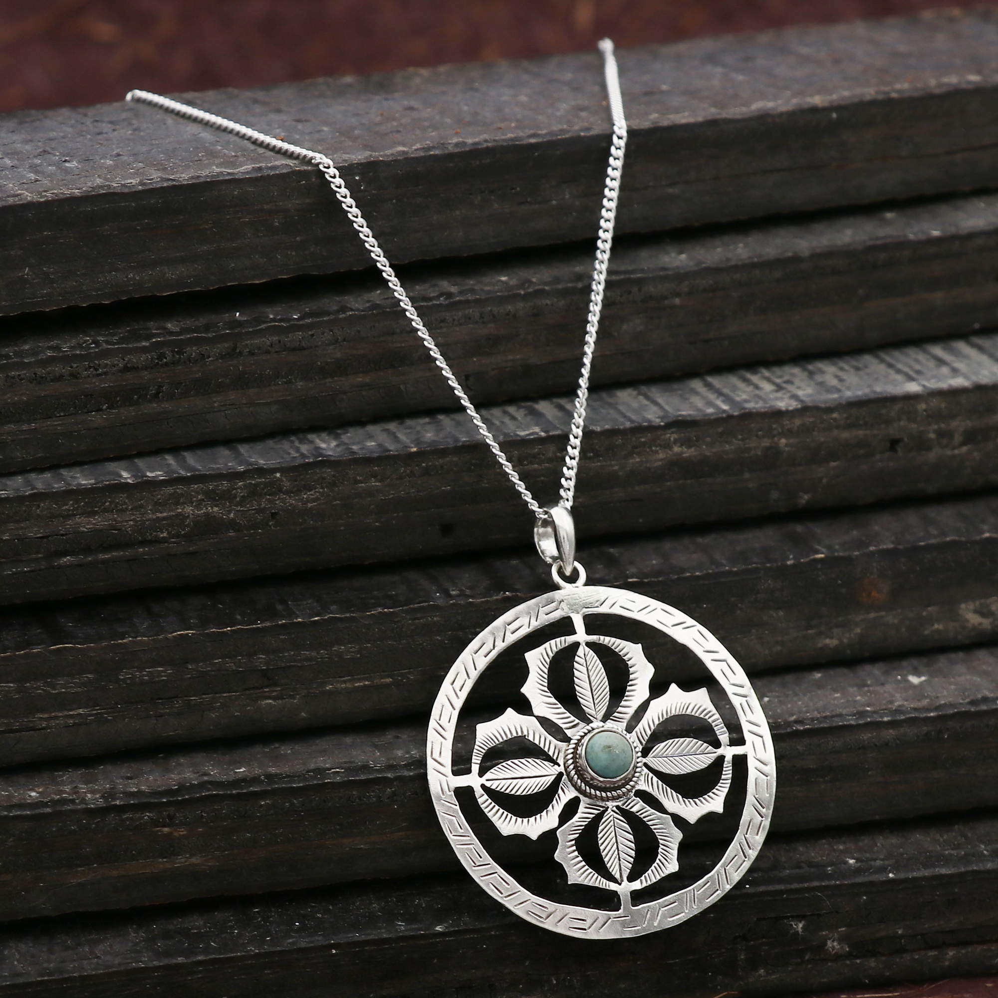 Four Side Dorje Vajra Silver Pendant