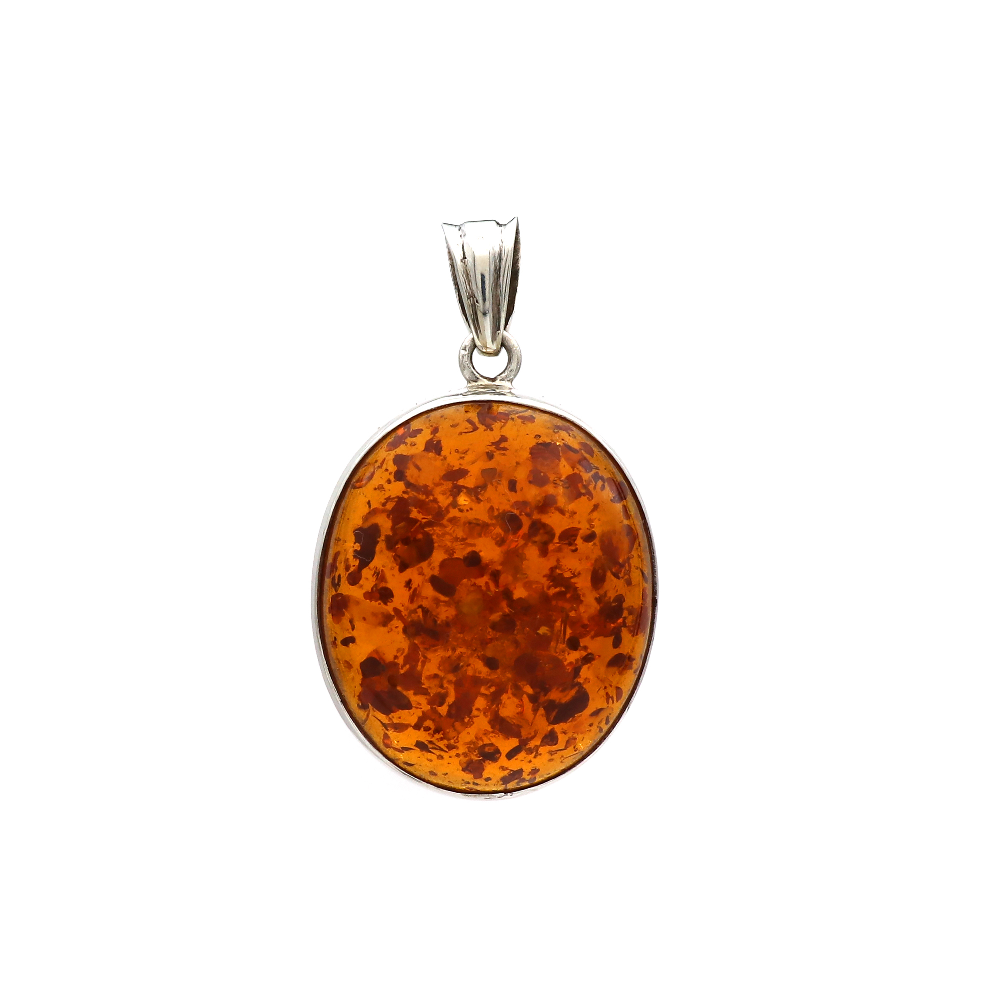 Amber Silver Pendant