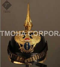 आयरन उच्च गुणवत्ता वाला मध्यकालीन प्राचीन हेलमेट पिकेलहौब चमड़ा