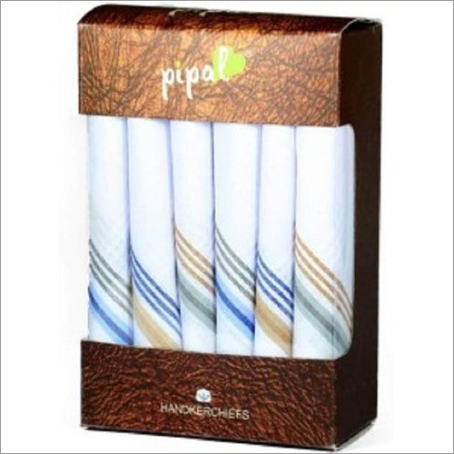 Men Color Handkerchief - Cotton Fabric, Striped Pattern, Square Shape, Hand Wash & Machine Wash | Mix Color, Stylish for Everyday Use