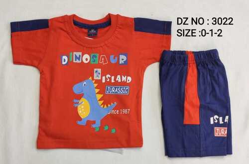 BOYS T-SHIRT AND SHORTS - Cotton, Size XS-XXS, Summer Wear | Trendy Printed Design, Short Sleeves, Custom Logo, Washable Paint