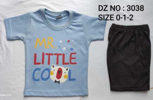 Kids Casual T-Shirt And Shorts Set Age Group: 0-12Months