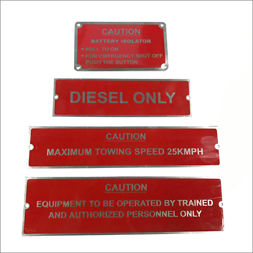 Industrial Stainless Steel Nameplate