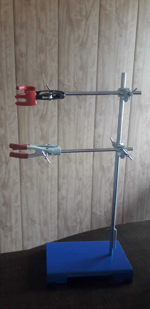 Burette Stand - Cast Iron 22 Inch Height Blue Color 6/8 Size 1.5 Kilogram Weight Lab Usage
