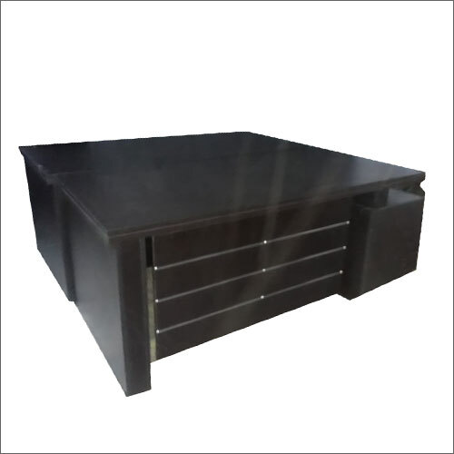 Wooden Center Table - Solid Wood, One Piece Design, Polished Brown Finish | Handmade Artwork, Durable Indoor Home Furniture