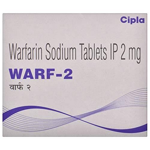 Warf (Warfarin) 2Mg Tablets General Medicines