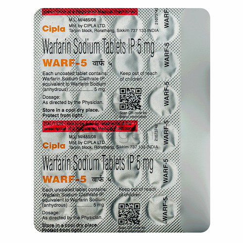 Warf (Warfarin) 5mg Tablets General Medicines