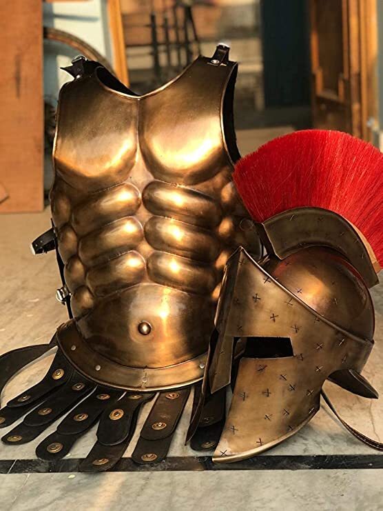 Iron Medieval Armor Spartan Helmet