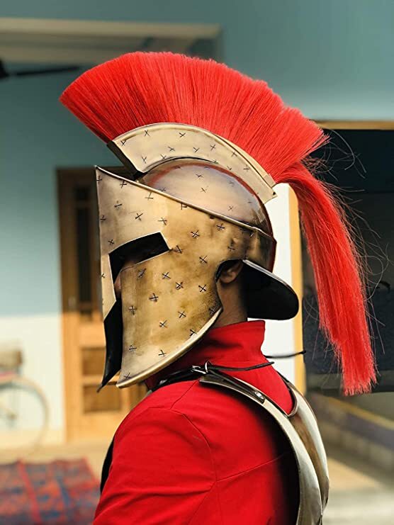 Iron Medieval Armor Spartan Helmet