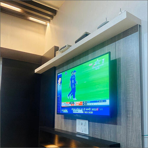TV Unit Wall Panel - Wooden Board, 5 mm Size , Plastic & Vinyl Cladding, Rustic Surface Finish, Strong Timber Frame