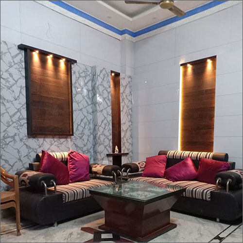 Living Room Wall Panel - Timber Frame Material, Polished Surface Finish | Visual Appeal, Wall Protection, Easy to Clean