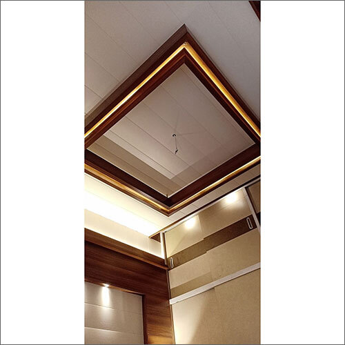 Ceiling Wall Panel - Soft Texture Material, Water-resistant, Polished Finish, Timber Wall Frame For Modern Office Accentuation