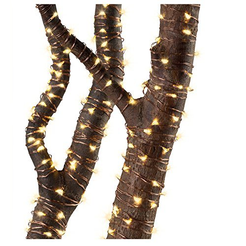 5 Mtr Copper String Led Warm White Light - Battery Operated, Lightweight For Indoor/outdoor Decoration | Customizable, Easy Installation, Overheat Protection