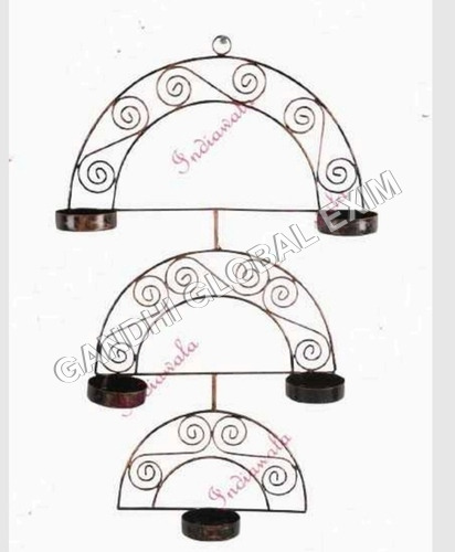 Candle Holder - Iron, Hanging Design for Outdoor Use | Elegant Fixture with Drip Catcher for Charming Ambiance
