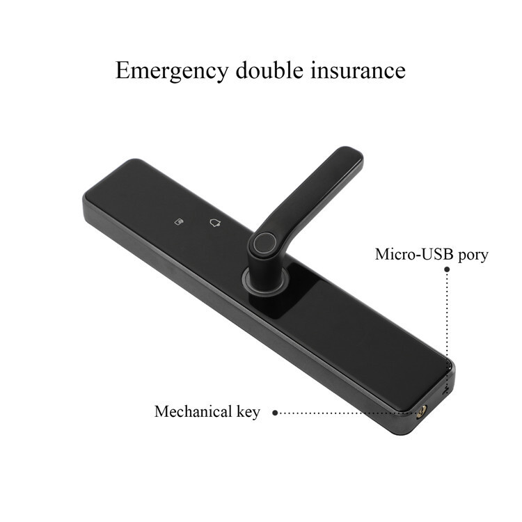 Smart Home Door Lock - Aluminum Alloy, 75x372mm | Zigbee/wifi, Five Unlock Options Including Biometric Fingerprint Sensor, Customizable Design, Ip65 Protection