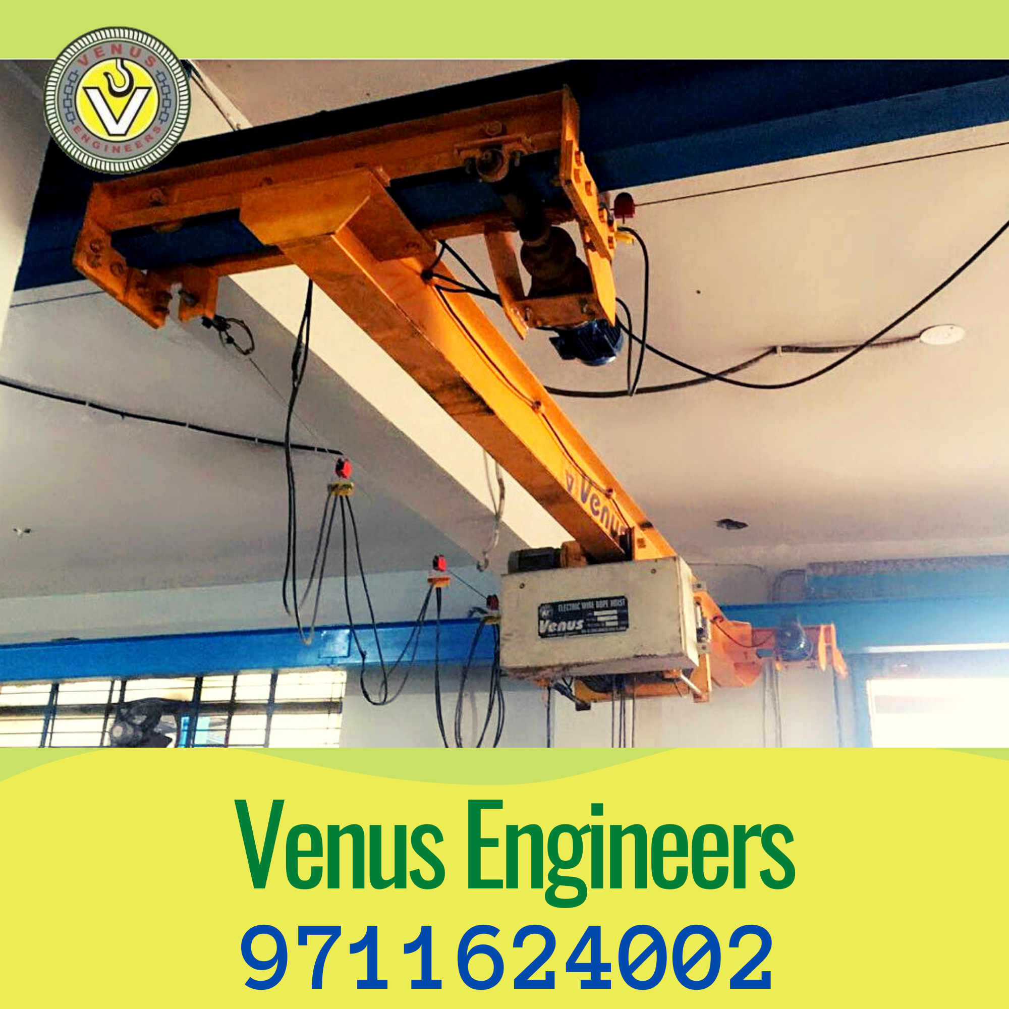 Single Girder High-performance Underslung Crane - Color: Yellow / Custom On Request