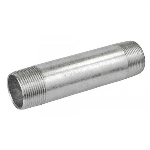Pipe Nipple - Stainless Steel, Round Shape, Silver Finish | Durable and Corrosion-Resistant Design