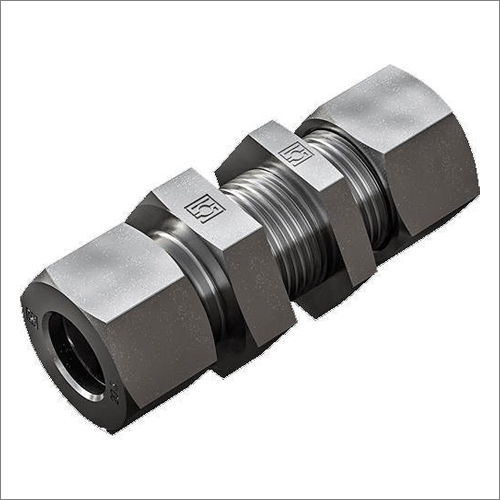 Bulk Head Union - Stainless Steel, 1/2 Inch NPT, 3000 psi Pressure Rating, -20 to 180°C Temperature Range, Polished Finish, 0.5 kg Weight