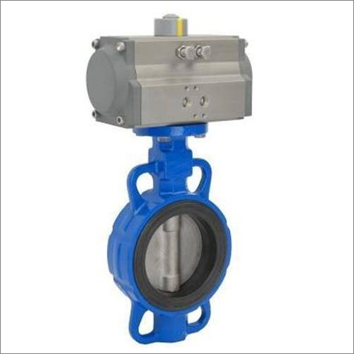 Silver Butterfly Valve With Actuator