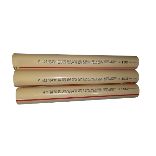 SDR11 CPVC Original Pipe - 1 Inch Diameter, Round Shape | Seamless Design for Fire Sprinkler Systems, Low Heat Loss, Greenhouse Gas Reduction