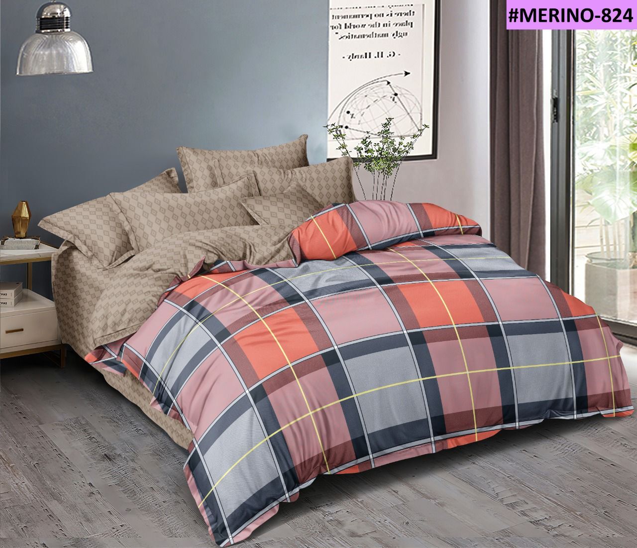 Washable 90 X 100 Inches Microfiber Stripe Double Bed Sheet