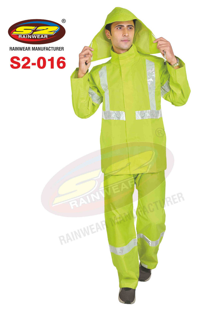 Flourescent Pu Long Rain Coat - Age Group: Adult