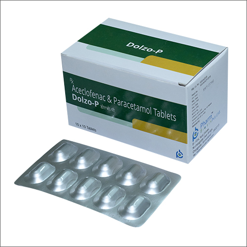Aceclofenac And Paracetamol Tablets - 10 Tablets Per Unit | Pain Relief, Anti-Inflammatory, Suitable for Adults, Storage in Dry Place
