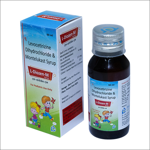 60Ml Levocetirizine Dihydrochloride And Montelukast Syrup General Medicines