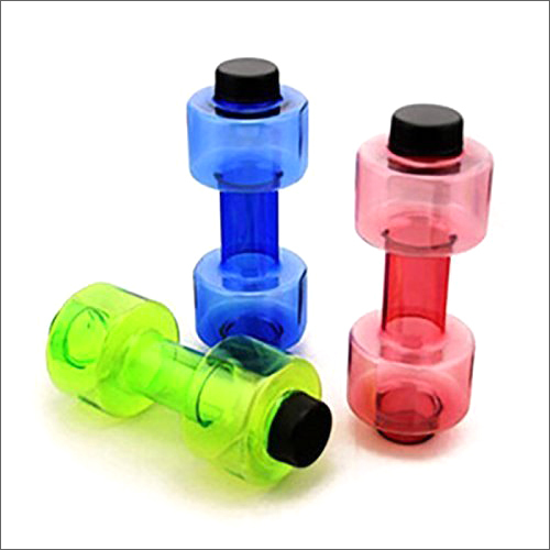 Dumbbell Water Bottle - Plastic Material, 1L Capacity, Multicolor Design | Ideal for Drinking Water Storage, Various Sizes Available