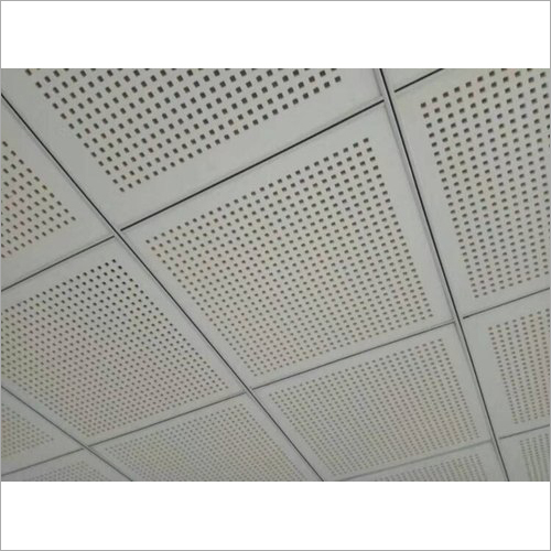 Perforated Metal False Ceiling - Aluminium & Galvanised, 575*575/585*585/600*600 Dimensions, Silver Color, Easy Installation & Access