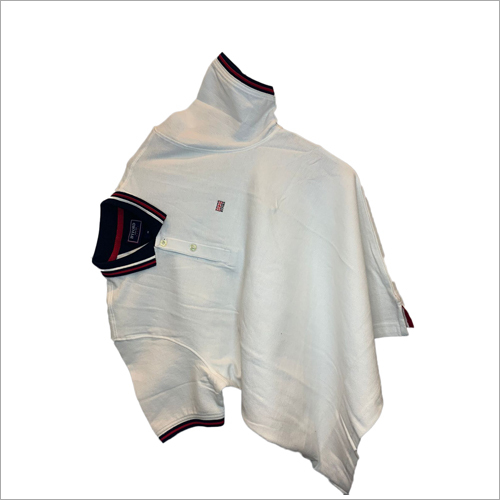 White Color Coller T-Shirt Gender: Male