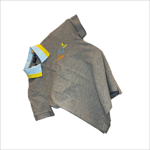 Grey Color Coller T-Shirt Age Group: Adult