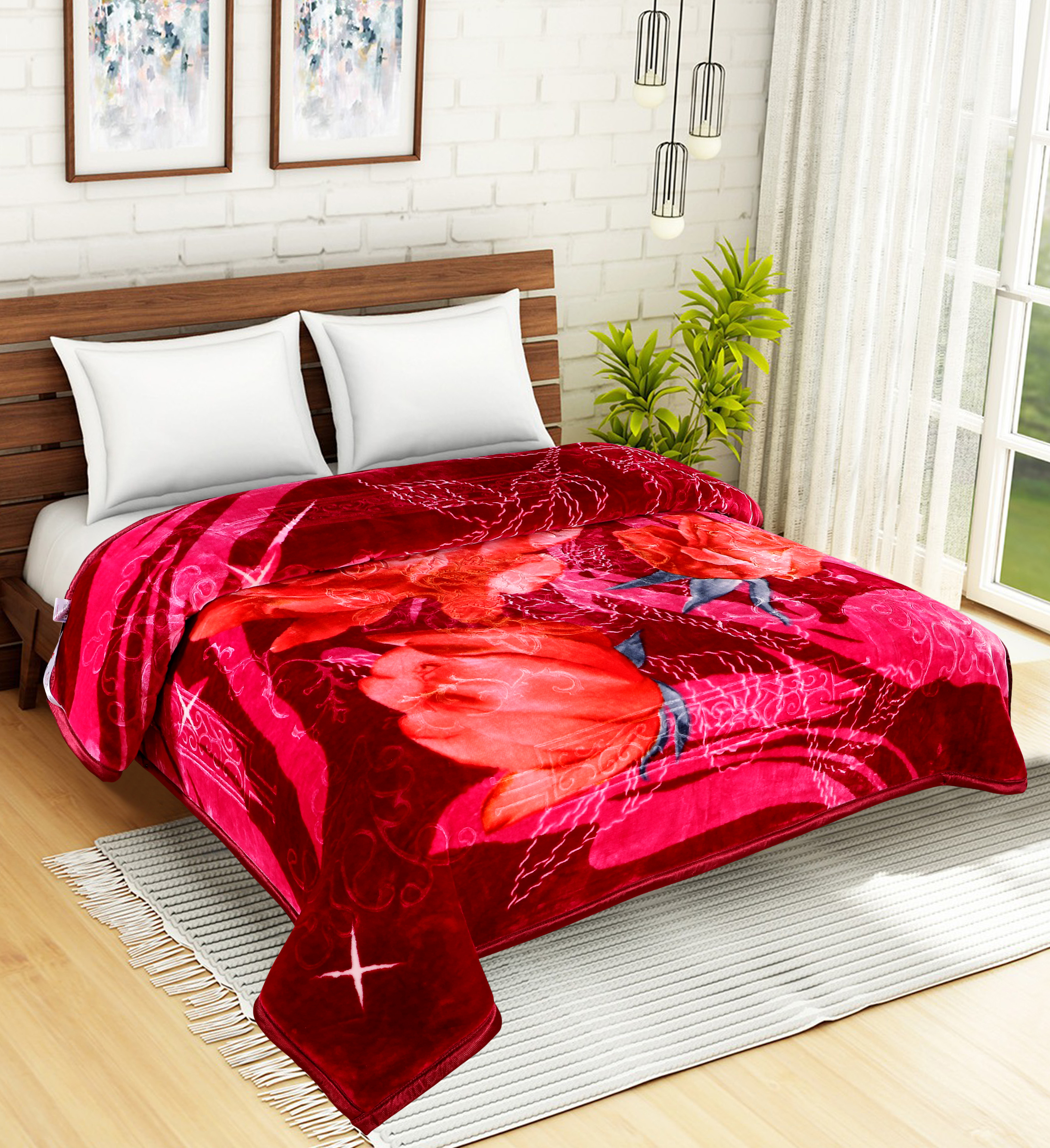 Flower Mink Blankets