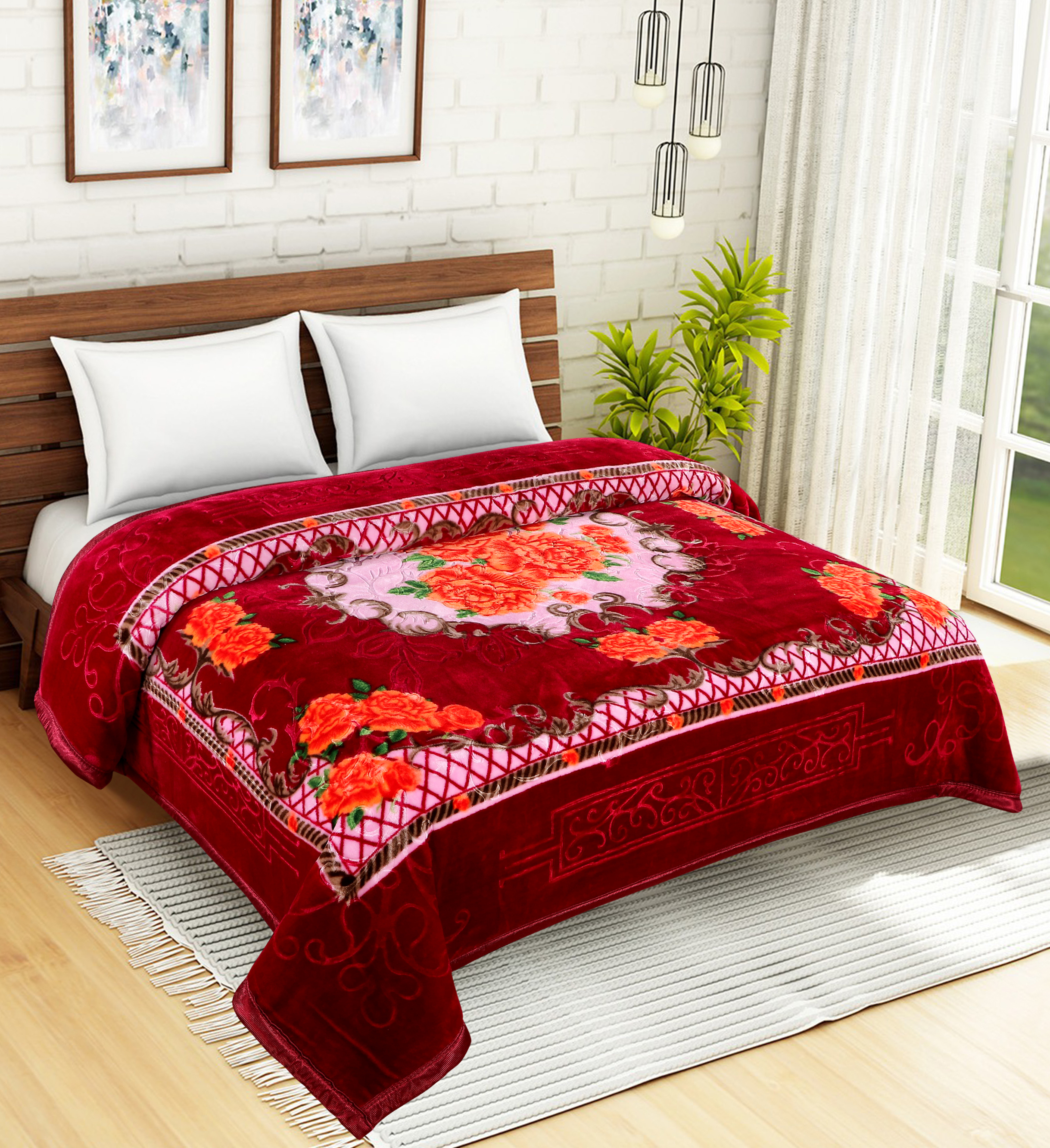 Flower Mink Blankets