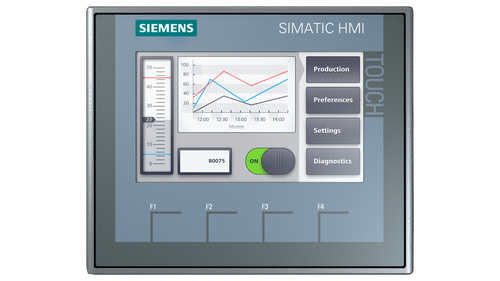 SIEMENS HMI KTP400 Comfort - 4" Widescreen TFT Display, PROFINET & MPI/PROFIBUS DP Interface, 16 Million Colors, 4 MB Memory, Electric Power, Gray Color | 1 Year Warranty