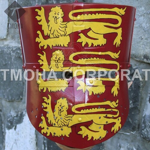 आयरन मध्यकालीन आर्मर हेलमेट नाइट हेलमेट क्रूसेडर हेलमेट प्राचीन हेलमेट पेटेंट फिनिश के साथ ग्रेट हेल्म Ah0411