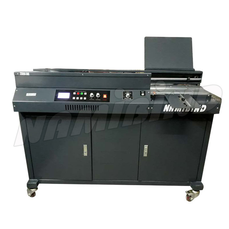 Fully Automatic Perfect Glue Binding Machine (Black) | Binding Length (380mm) - Dimension (L*w*h): 1250*405*820mm Millimeter (Mm)